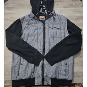 Empyre Surplus Co. ESC Hoody Jacket Mens Large Dark Grey And Black Urban